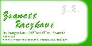 zsanett raczkovi business card